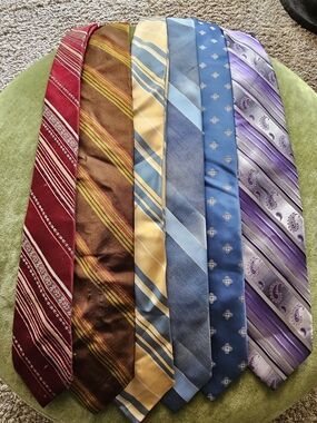 John Henry Sears Stacy Adams Men's Assorted Silk Necktie 6 Pc Set Multi-Color